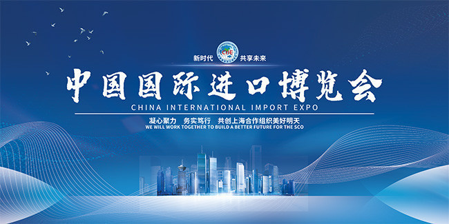 中国国际进口博览会会议海报